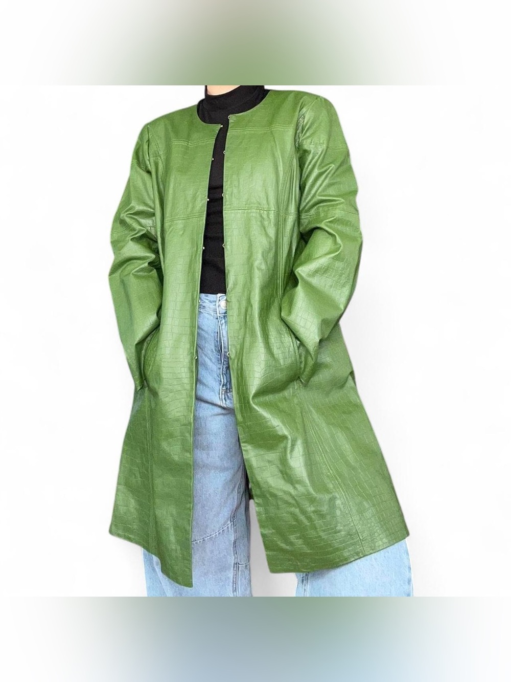 Vintage Bradley Bayou genuine leather trench coat